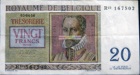 20 Francs belgique 1956